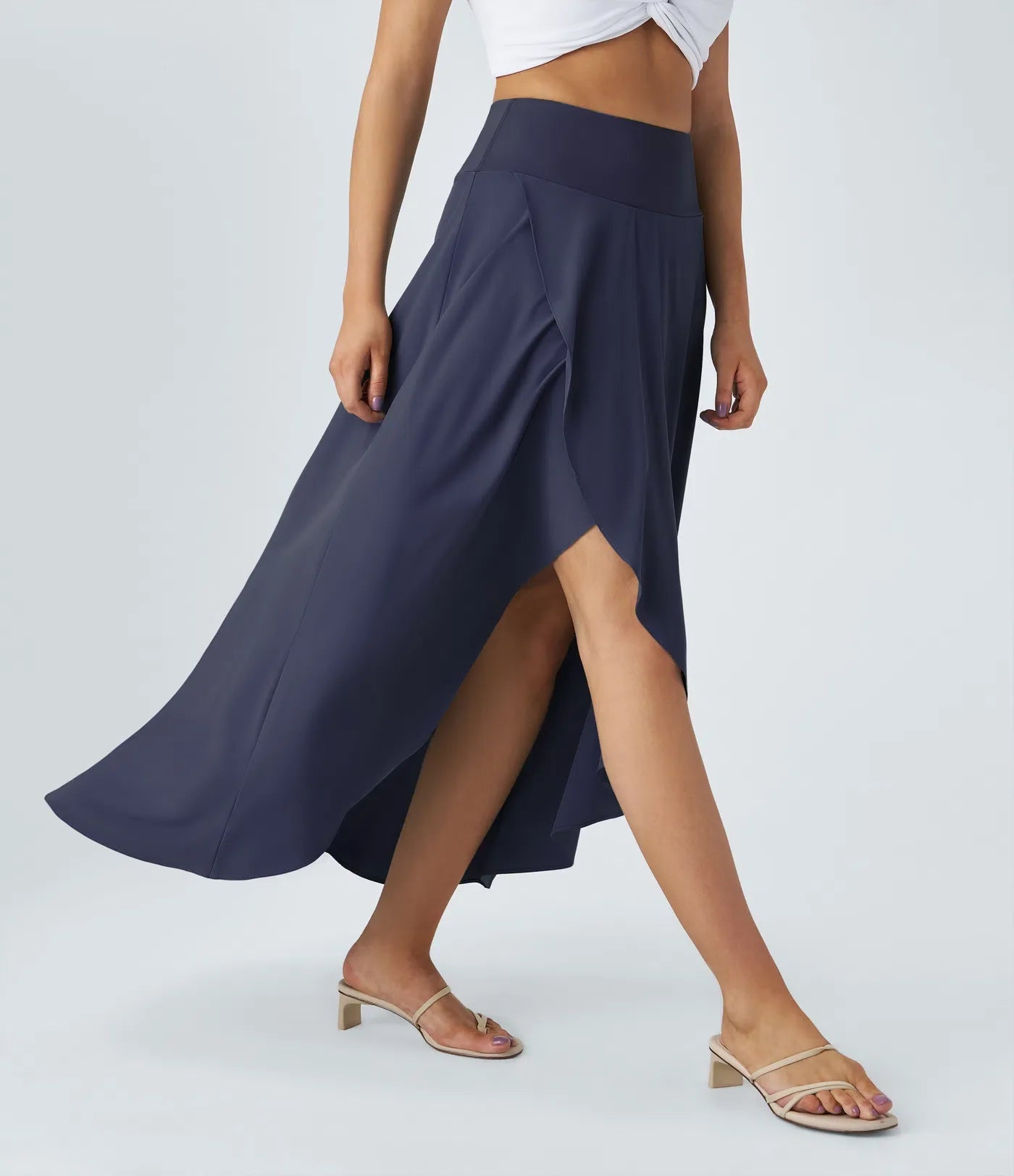 MIRAVO | High-Low Maxirock aus Baumwolle