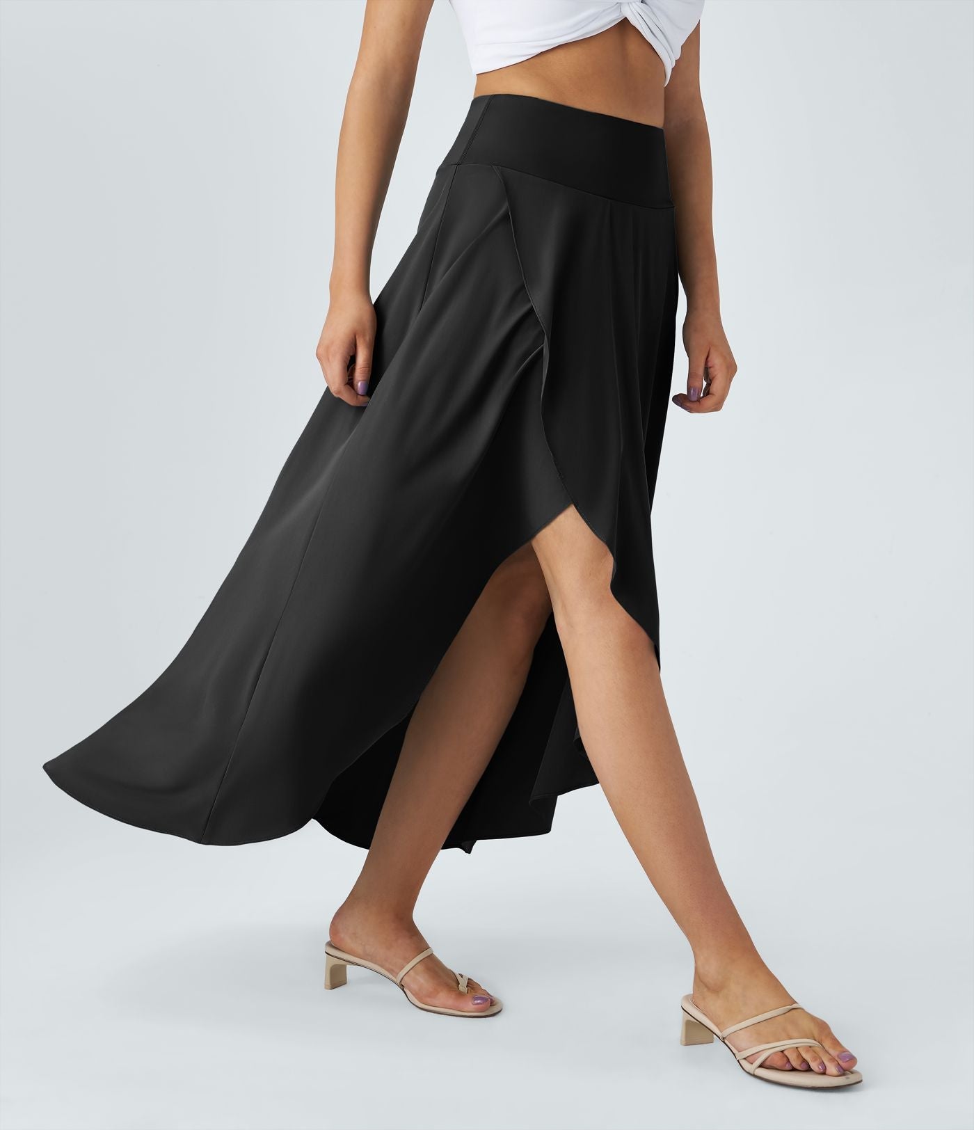 MIRAVO | High-Low Maxirock aus Baumwolle