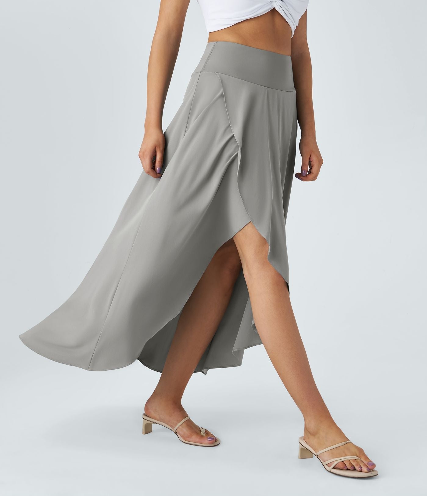 MIRAVO | High-Low Maxirock aus Baumwolle