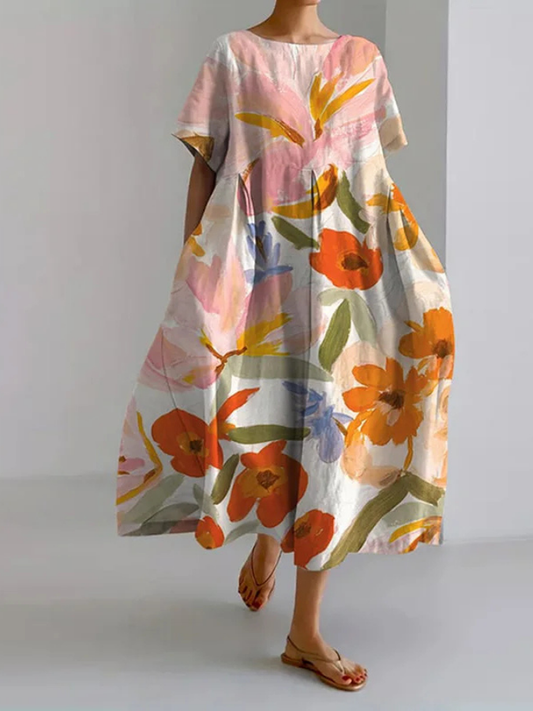 VALENTINA | Florales Sommerkleid mit schmeichelhaftem Schnitt und viel Bewegungsfreiheit
